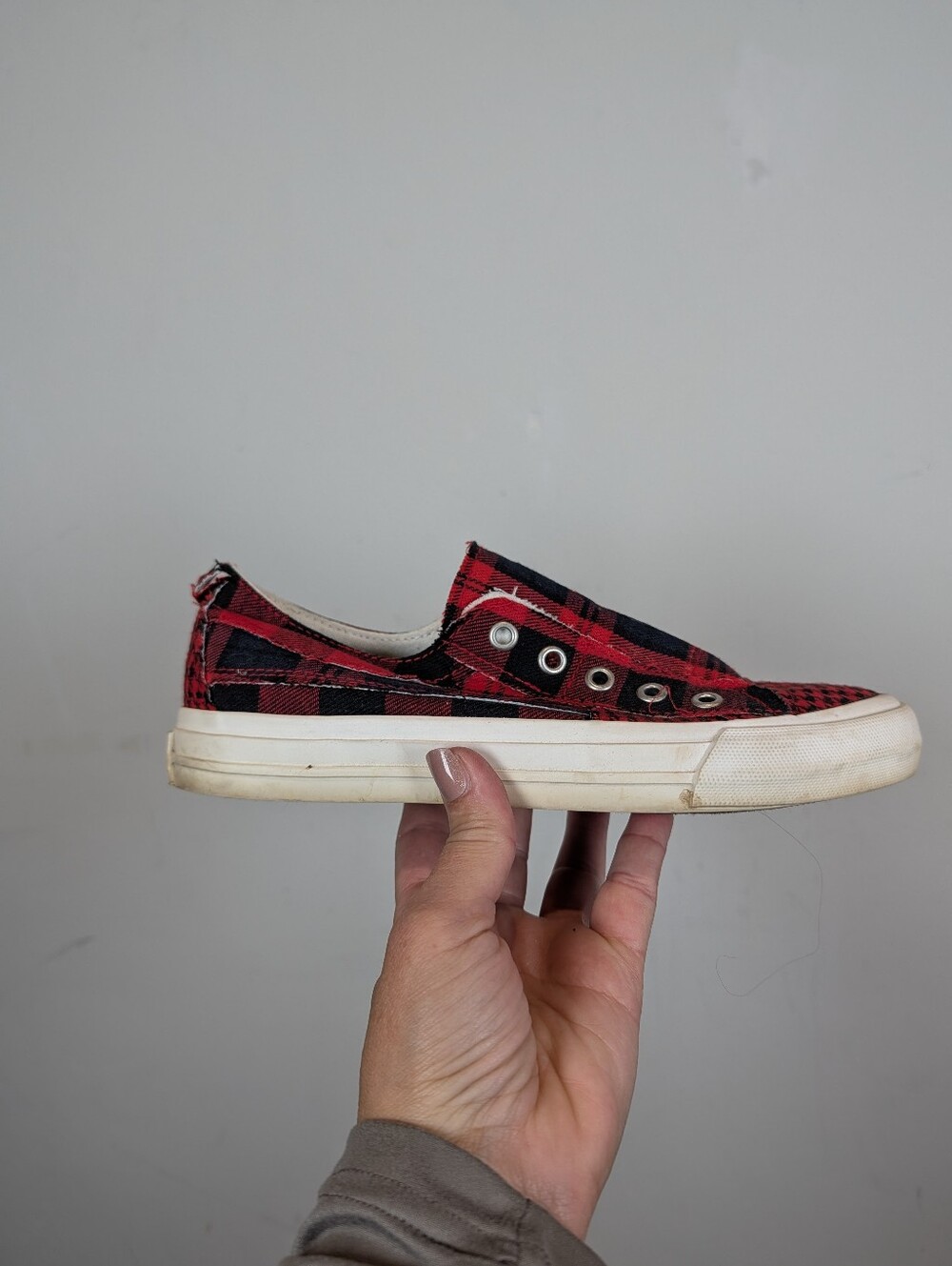 Gypsy Jazz Res Plaid Sneakers, Size 7